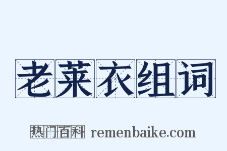 老莱衣组词是什么意思的图片